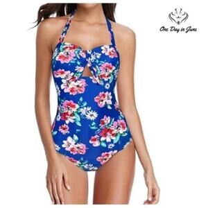 Gabrielle-Aug Retro Halter One Piece Size XL